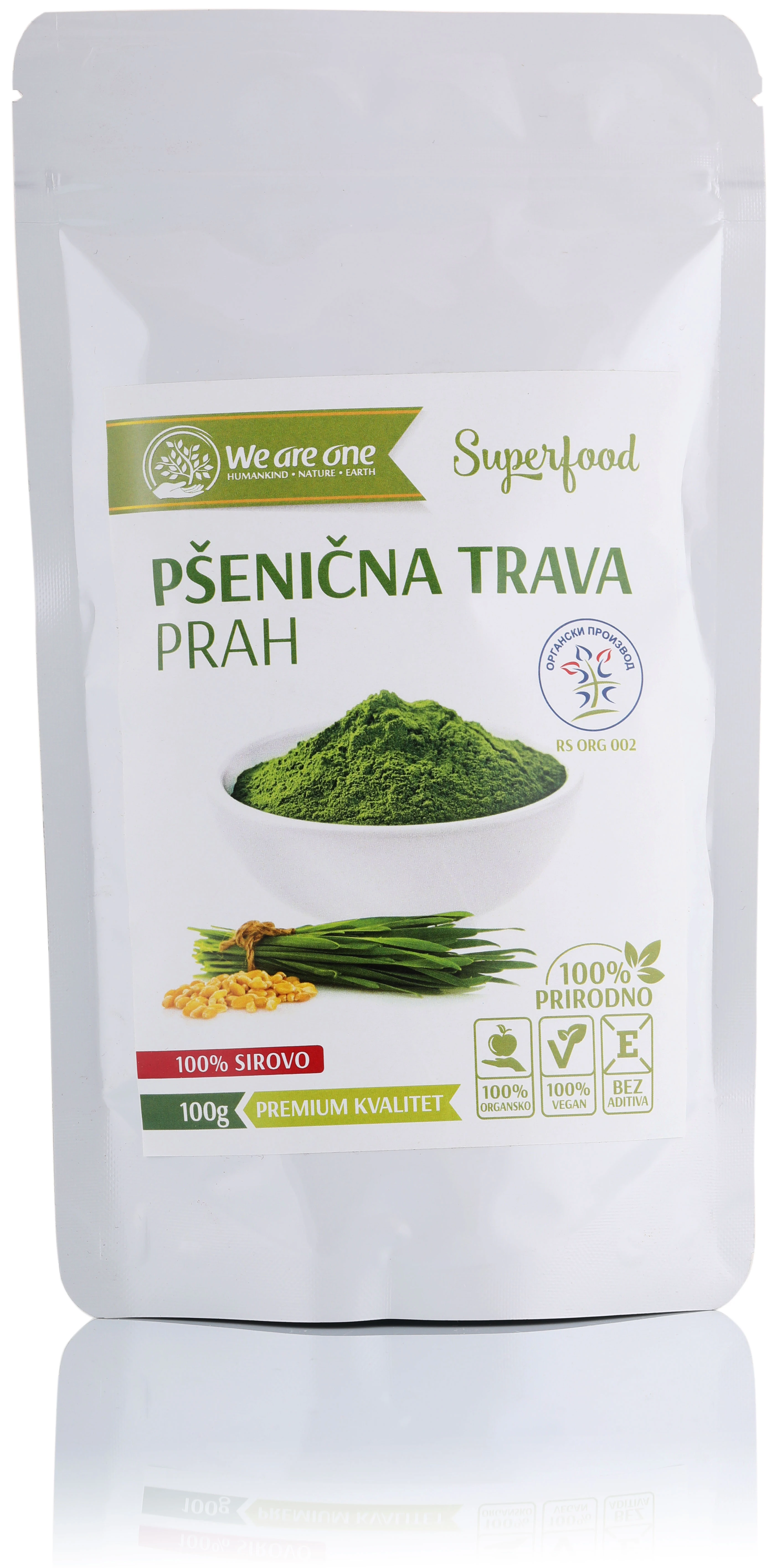 Pšenična trava prah (organski proizvod) 100 g We are one